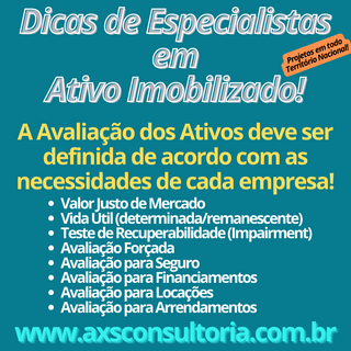 Impairment Test - Recuperabilidade dos Ativos - AXS Consultoria Empresarial Passivo Bancário Ativo Imobilizado Ativo Fixo