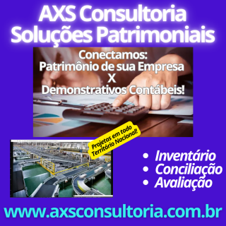 Avaliação de Maquinas - AXS Consultoria Empresarial Avaliação Patrimonial Inventario Patrimonial Controle Patrimonial Controle Ativo