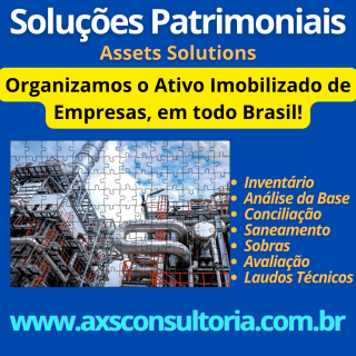 Conciliação a importancia no Ativo Imobilizado - AXS Avaliação Patrimonial Inventario Patrimonial Controle Patrimonial Controle Ativo