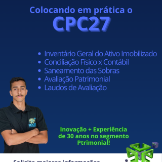 CPC27 - entenda todo o processo! Avaliação Patrimonial Inventario Patrimonial Controle Patrimonial Controle Ativo