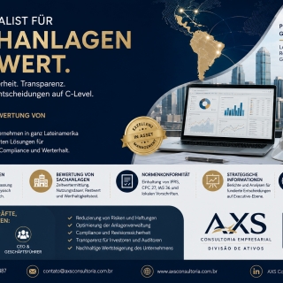 Vermögenswerte im Griff: Wie AXS Consultoria Empresarial die Inventarisierung und Bewertung von Anlagevermögen in Brasilien und Lateinamerika optimiert Avaliação Patrimonial Inventario Patrimonial Controle Patrimonial Controle Ativo