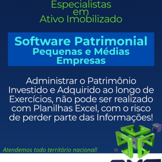 Software de Gestão Patrimonial AXS: A Plataforma Definitiva para Controle, Governança e Confiabilidade do Ativo Imobilizado Avaliação Patrimonial Inventario Patrimonial Controle Patrimonial Controle Ativo