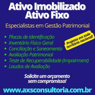 Controle Patrimonial em Condomínios- AXS Consultoria Consultoria Empresarial Passivo Bancário Ativo Imobilizado Ativo Fixo