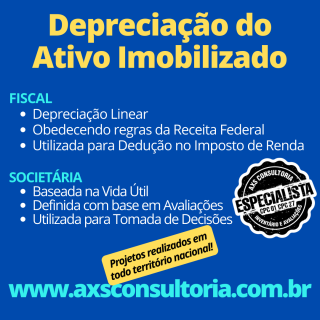 Depreciação Contábil - Fiscal x Societária Consultoria Empresarial Passivo Bancário Ativo Imobilizado Ativo Fixo Depreciação Contábil - Fiscal x Societária Avaliação Patrimonial Inventario Patrimonial Controle Patrimonial Controle Ativo