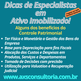 Ativo Imobilizado em todo Brasil - AXS Consultoria Consultoria Empresarial Passivo Bancário Ativo Imobilizado Ativo Fixo