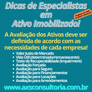 Impairment Test - Recuperabilidade dos Ativos - AXS Consultoria Empresarial Passivo Bancário Ativo Imobilizado Ativo Fixo