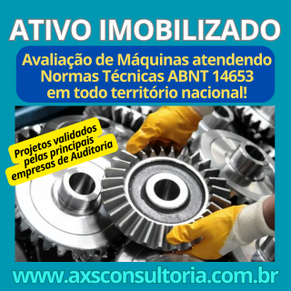 Avaliação de Maquinas - AXS Consultoria Empresarial Consultoria Empresarial Passivo Bancário Ativo Imobilizado Ativo Fixo Avaliação de Maquinas - AXS Consultoria Empresarial Avaliação Patrimonial Inventario Patrimonial Controle Patrimonial Controle Ativo